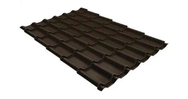 Металлочерепица классик 0,5 Satin RR 32 темно-коричневый купить в Волоколамске