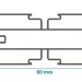 Лага алюминиевая KRONEX 80x40x3000 мм конструктивная купить в Волоколамске