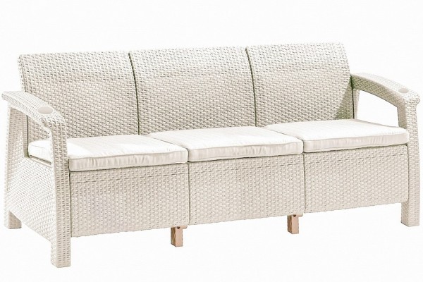 Трёхместный диван  Yalta Sofa 3 Seat белый купить в Волоколамске