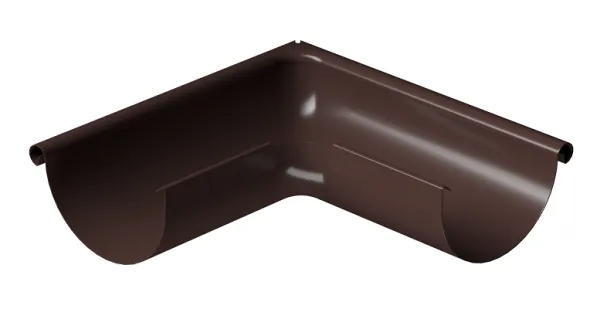 Угол внешний 90° D125 Döcke STAL PREMIUM Шоколад, (RAL 8019) купить в Волоколамске