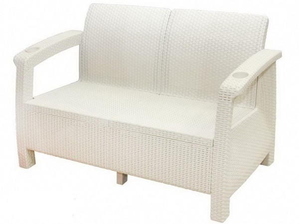 Двухместный диван Yalta Sofa Seаt белый купить в Волоколамске