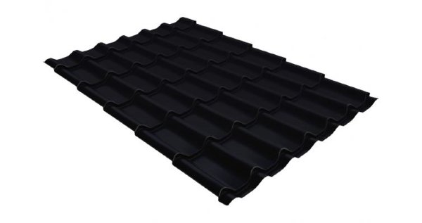 Металлочерепица классик GL 0,5 Velur20 RAL 9005 черный купить в Волоколамске