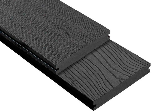 Террасная доска ДПК Outdoor 3D полнотелая STORM/OCEAN BLACK черная купить в Волоколамске