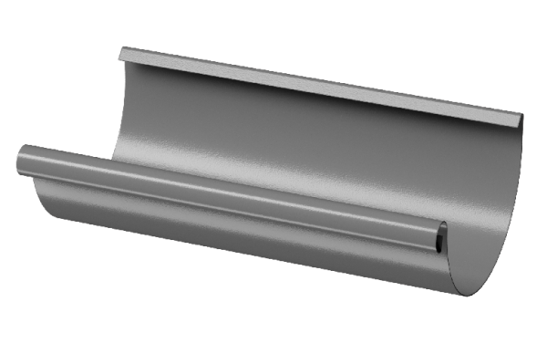 Желоб полукруглый D125 3 м Döcke STAL PREMIUM Графит, (RAL 7024) купить в Волоколамске