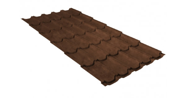 Металлочерепица квинта плюс GL 0,5 Safari Twincolor Brown купить в Волоколамске