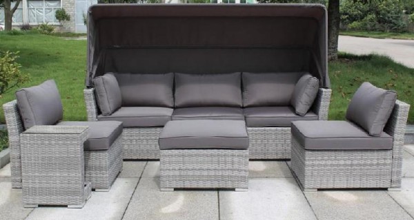 Диван-Трансформер AFINA плетеный из иск. ротанга AFM-320G Grey купить в Волоколамске