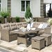 Комплект мебели AFINA плетеной из иск. ротанга AFM-307B Beige купить в Волоколамске