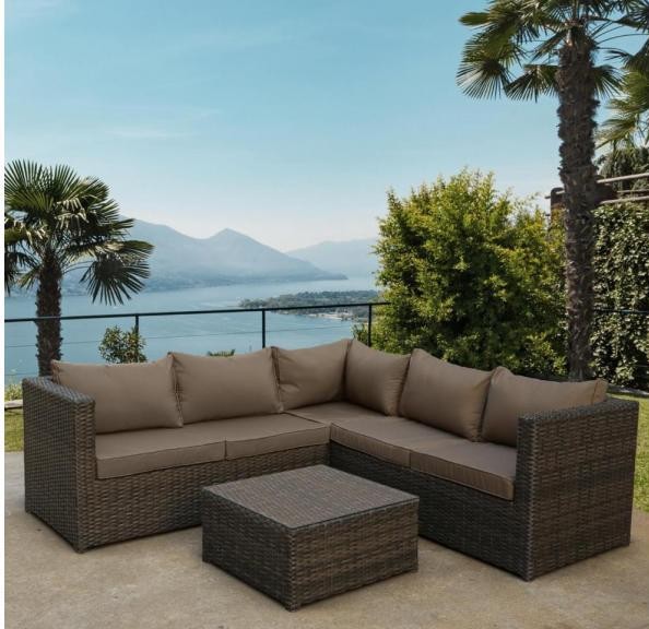Комплект мебели AFINA плетеной из иск. ротанга YR825A Brown/Beige купить в Волоколамске