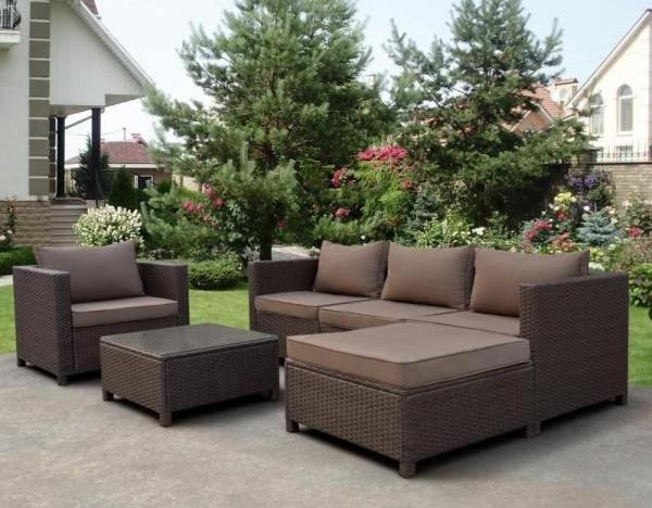 Комплект мебели AFINA плетеной из иск. ротанга YR821A Brown/Beige купить в Волоколамске