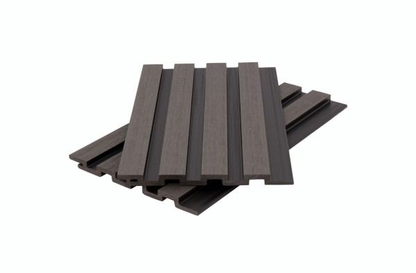 Стеновая панель брусковая двухцветная co-extrusion, grey dark купить в Волоколамске