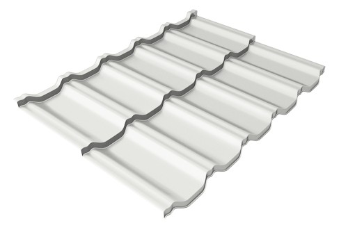 Металлочерепица модульная Квинта Uno Grand Line c 3D резом 0,5 Satin RAL 9003 сигнальный белый купить в Волоколамске