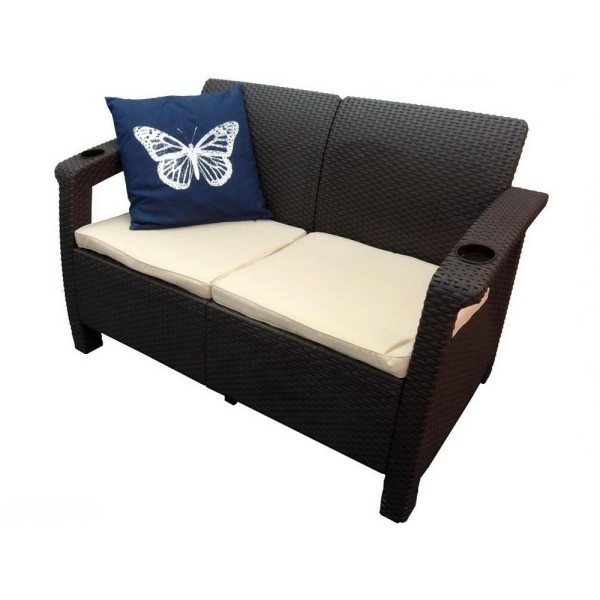 Двухместный диван Yalta Sofa Seаt венге купить в Волоколамске