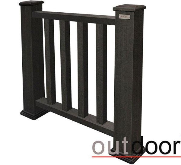 Ограждение из ДПК Outdoor Классик 3D STORM чёрный купить в Волоколамске