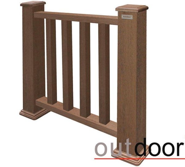 Ограждение из ДПК Outdoor Классик 3D STORM коричневый микс купить в Волоколамске