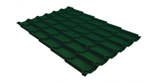 Металлочерепица классик 0,5 Satin RAL 6005 зеленый мох купить в Волоколамске