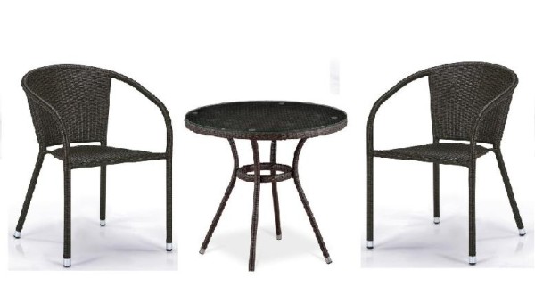 Комплект плетеной мебели AFINA из иск. ротанга Асоль-7 T282ANT/Y137C-W53 Brown 2Pcs купить в Волоколамске