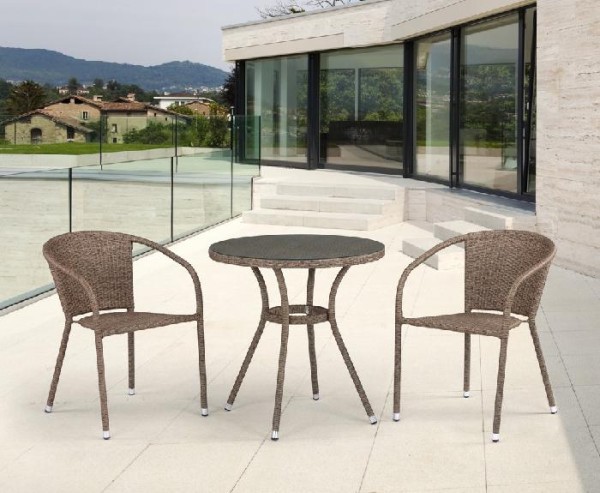 Комплект плетеной мебели AFINA из иск. ротанга T282ANT/Y137C-W56 Light Brown 2Pcs купить в Волоколамске
