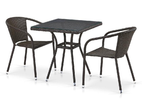 Комплект плетеной мебели AFINA из иск. ротанга T282BNT/Y137C-W53 Brown 2Pcs купить в Волоколамске