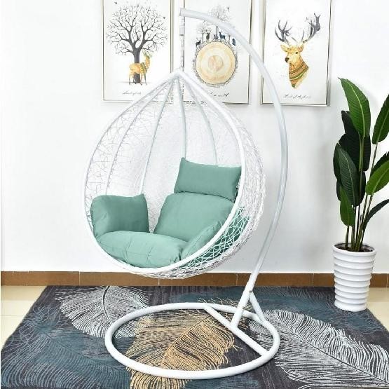 Кресло Подвесное из искусственного ротанга AFM-168A-L White/Green купить в Волоколамске
