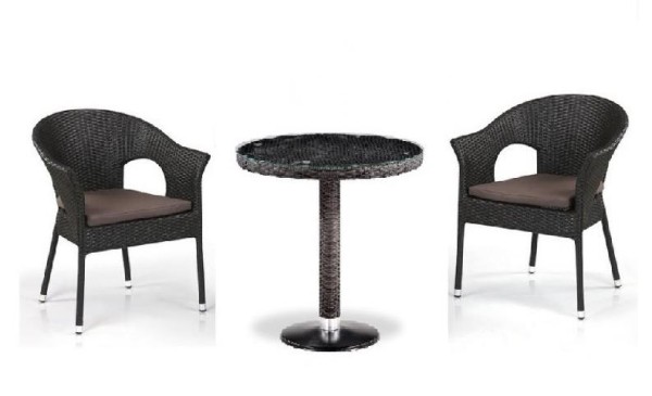 Комплект плетеной мебели AFINA из иск. ротанга T601/Y79A-W53 Brown 2Pcs купить в Волоколамске