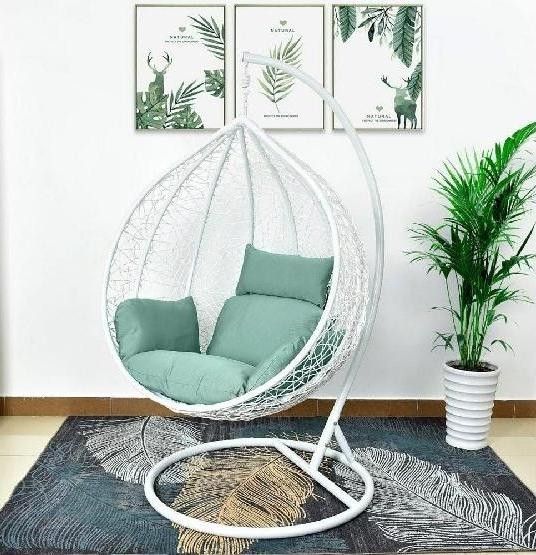 Кресло Подвесное из искусственного ротанга AFM-168A-XL White/Green купить в Волоколамске