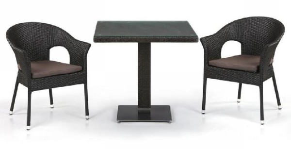 Комплект плетеной мебели AFINA из иск. ротанга T605SWT/Y79A-W53 Brown 2Pcs купить в Волоколамске