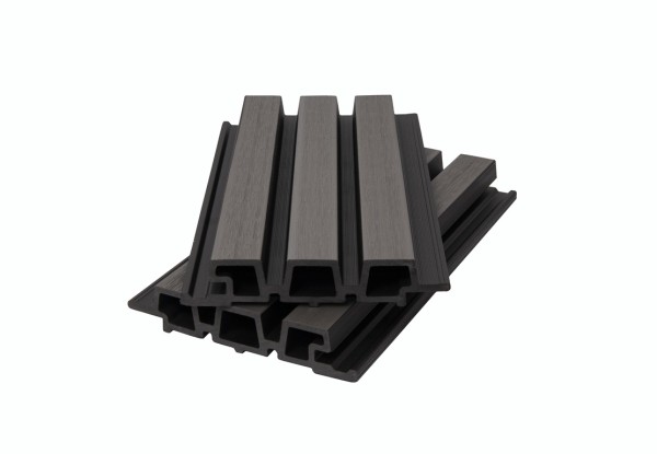 Фасадная панель брусковая двухцветная co-extrusion, grey dark купить в Волоколамске