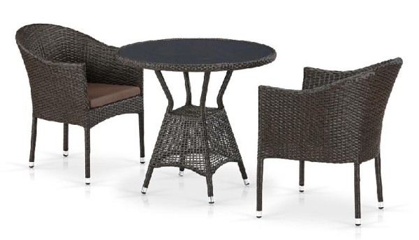Комплект плетеной мебели AFINA из иск. ротанга T707ANS/Y350-W53 Brown 2Pcs купить в Волоколамске