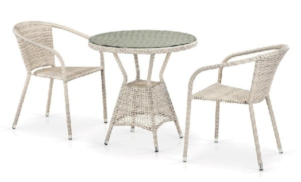 Комплект плетеной мебели AFINA из иск. ротанга T705ANT/Y137C-W85 Latte 2Pcs купить в Волоколамске