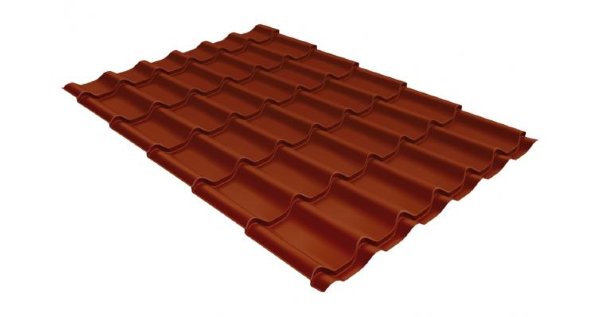 Металлочерепица классик 0,5 Satin RAL 8004 терракота купить в Волоколамске