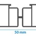 Лага алюминиевая KRONEX 50x25x3000 мм несущая купить в Волоколамске
