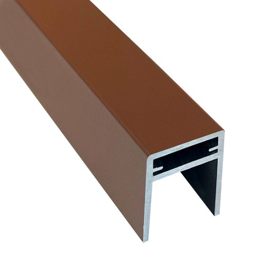 П-профиль Алюминиевый EasyDecking 35x25 Коричневый купить в Волоколамске