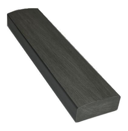 Лавочный брус Ecodecking Некст полнотелый брашированный 70х35 графит купить в Волоколамске