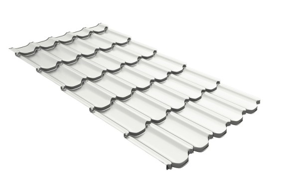 Металлочерепица квинта плюс с 3D резом 0,5 Satin RAL 9003 сигнальный белый купить в Волоколамске
