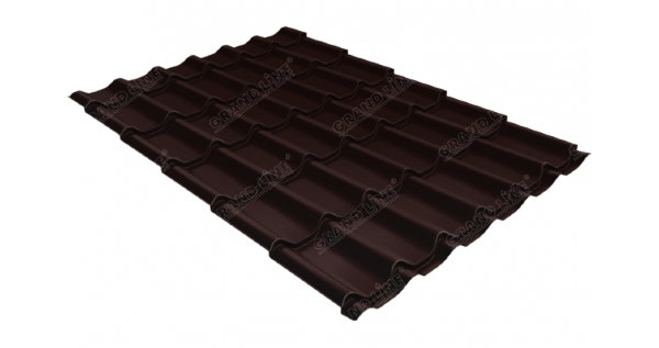 Металлочерепица классик GL 0,5 Quarzit RAL 8017 шоколад Metallic купить в Волоколамске