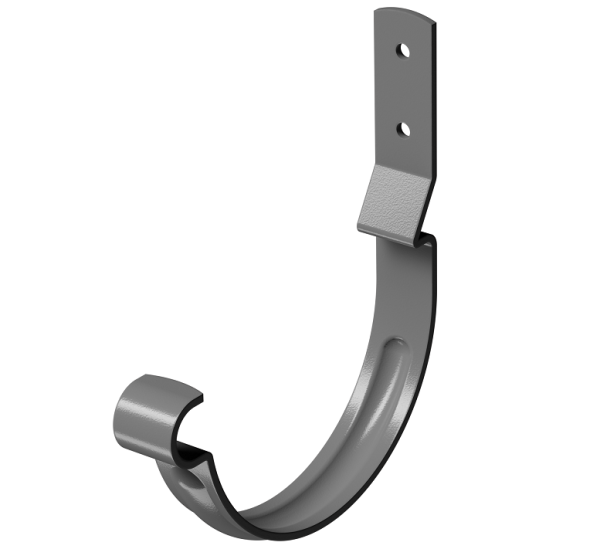 Карнизный крюк короткий (гнутый) D125 Döcke STAL PREMIUM Графит, (RAL 7024) купить в Волоколамске