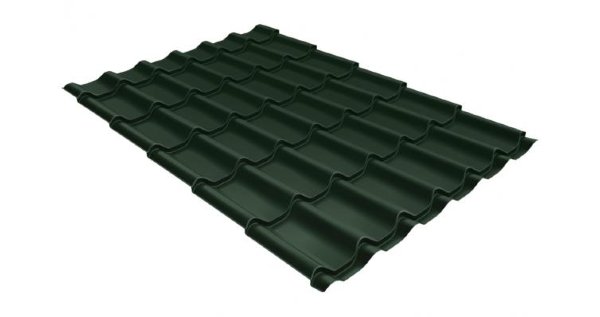 Металлочерепица классик 0,5 Satin RR 11 темно-зеленый купить в Волоколамске